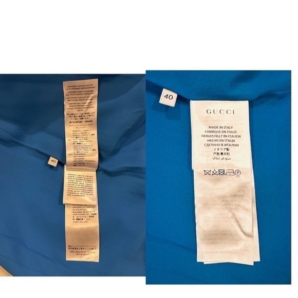 GUCCI Blue One-shoulder sequin-embellished ruffled silk RUNWAY MIDI Dress NEW - Picture 16 of 16